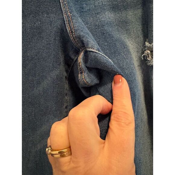 Nicole Miller NY Women's Distressed Ankle Jeans Size 22 Blue Slim Fit - Picture 7 of 16